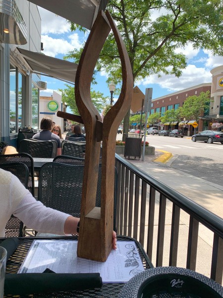 What Is This Wooden Farmer's Market Find? - large wooden expanding clamp-like piece