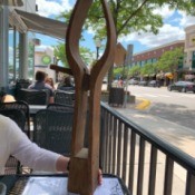 What Is This Wooden Farmer's Market Find? - large wooden expanding clamp-like piece