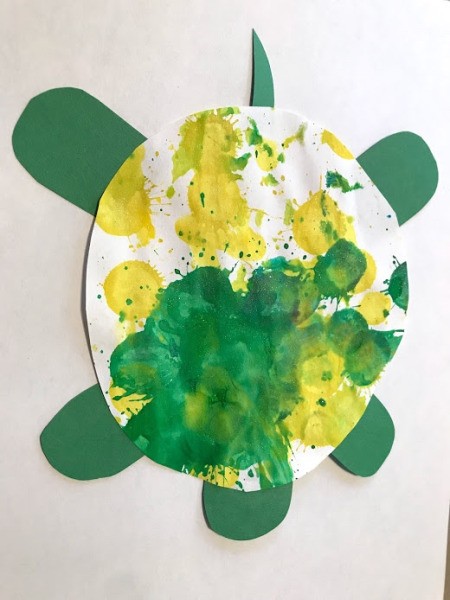 Personalized Turtle Wall Art Using Old Art - glue to the underside