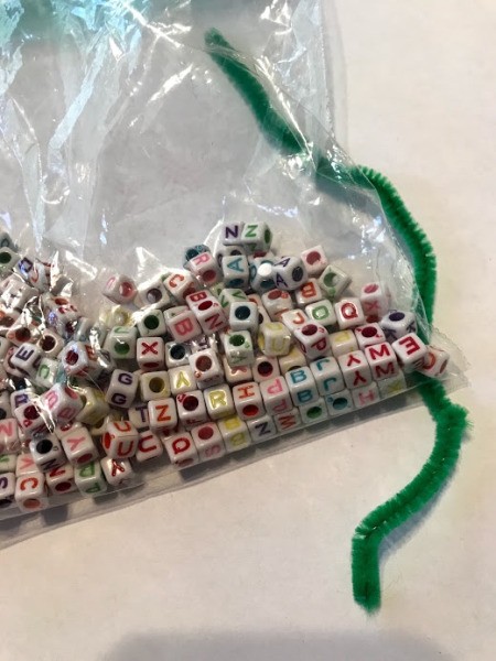 Personalized Turtle Wall Art Using Old Art - to personalize make a name bracelet with beads and a pipe cleaner