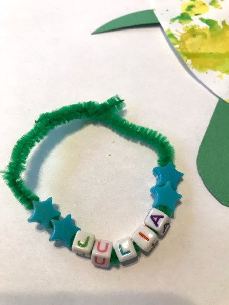 Personalized Turtle Wall Art Using Old Art - twist the ends together to make the bracelet