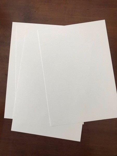 DIY Last Minute Wedding Invitation Cards - three blank cards