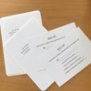 Wedding invitations that were printed at home.