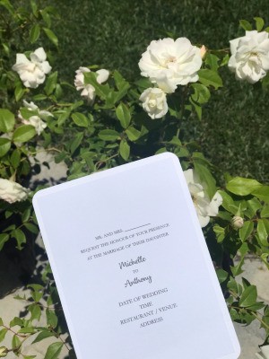 DIY Last Minute Wedding Invitation Cards - finished sample invitation
