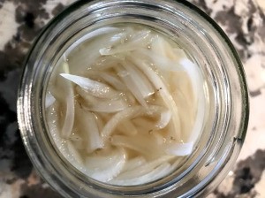 Quick Pickled Onions in jar