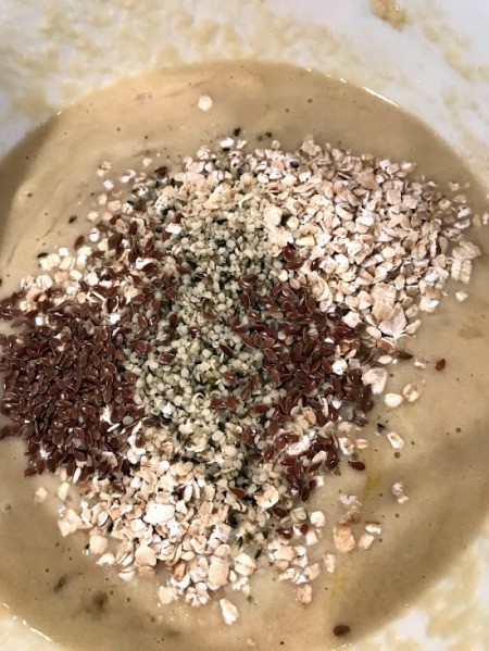 added seeds & oats to batter