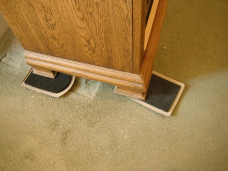 Cleaning a Bedroom By Yourself - slides placed under the dresser legs