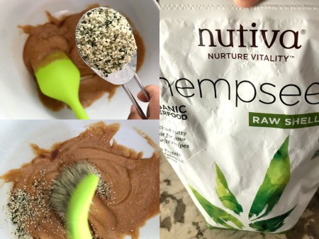 adding hemp seeds to mixture