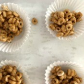 Peanut Butter Cereal Snacks in paper liners