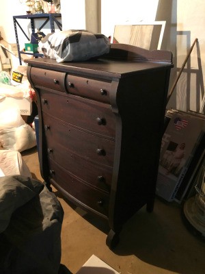 Value of an Antique Dresser - dark wood 6 drawer dresser