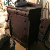 Value of an Antique Dresser - dark wood 6 drawer dresser