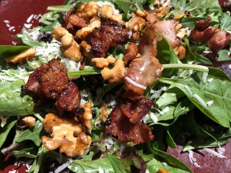 Bacon & Walnut added to spring mix