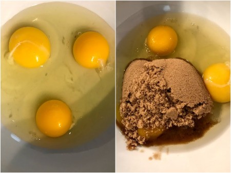 eggs & sugar in bowl