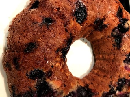 baked Blueberry Passionfruit Bundt Cake