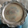 Silver or Silver Plate Platter - tarnished platter