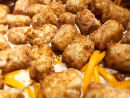 Tater Tot on top of Casserole