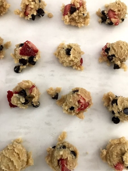 dough on parchment paper