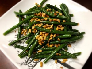 Pinenut Garlic Green Beans on plate