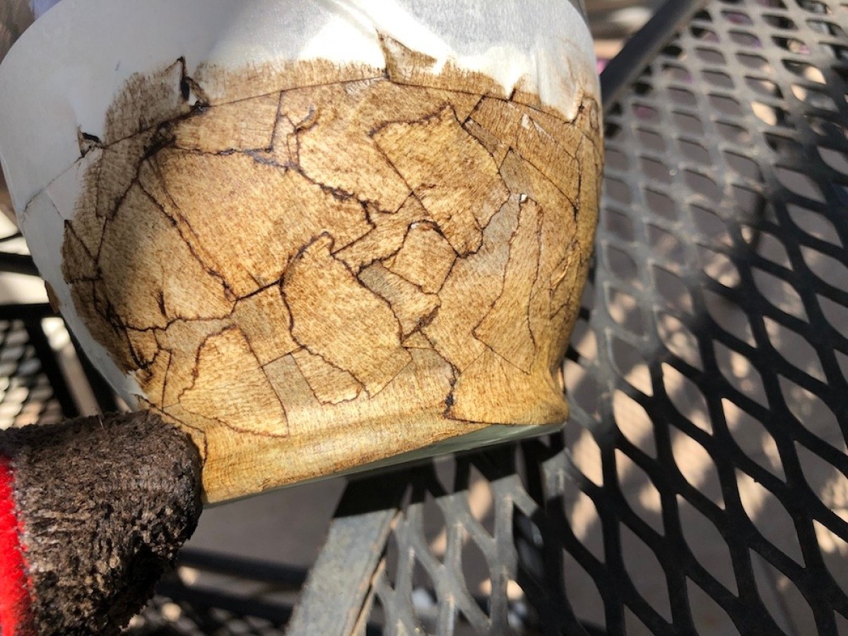 Masking Tape and Shoe Polish Vase ThriftyFun