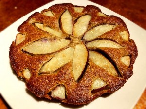 baked nectarine cake