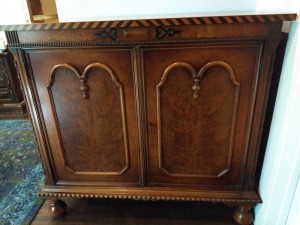 Identifying An Antique Server - two door cabinet with three drawers inside