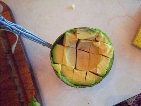 adding avocado