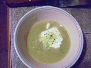 Creamy Cucumber Soup in bowl
