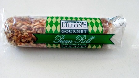 A pecan log in its packaging.