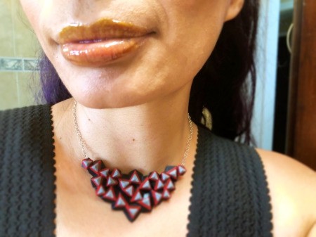 How to Make Natural Tinted Lip Balm - peach bronze on lips