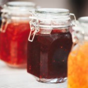 Jars of homemade jam.