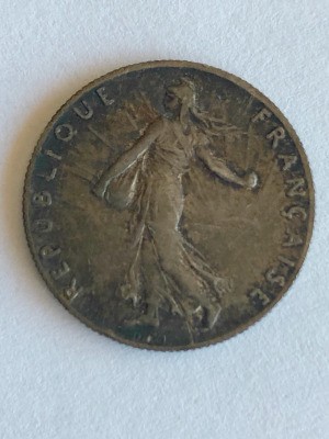 Value of a 1916 French 50 Centimes Coin