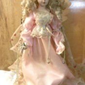 Cleaning Non-removable Doll Clothes - lighted angel doll in pink dress