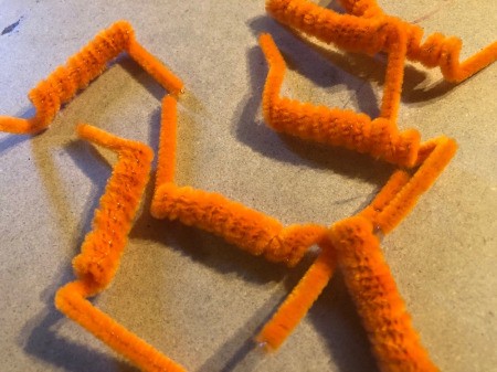 Pipe Cleaner Pumpkin Craft - repeat with the rest of the pipe cleaners