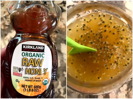 honey added to Passionfruit Green Tea