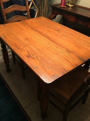Value of an Antique Oak Table - solid oak table top