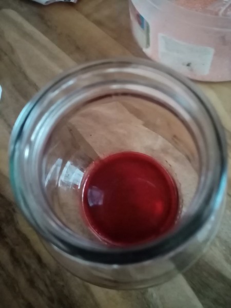 Color Tinted Glass Jars - add a few drops of food color