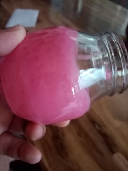 Color Tinted Glass Jars - twist and turn the jar to spread the mixture over the inside of the jar