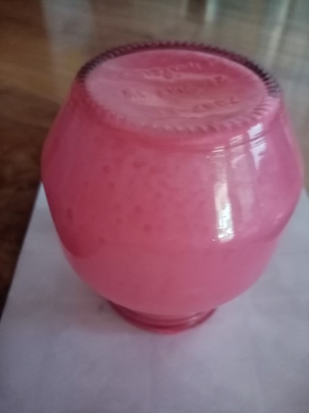 Color Tinted Glass Jars - place upside down on cardboard or a piece of paper, allow excess to drain