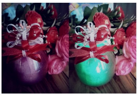 Color Tinted Glass Jars - place the light inside and decorate