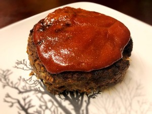 Air Fryer Glazed Meat Loaf on plate