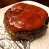 Air Fryer Glazed Meat Loaf on plate