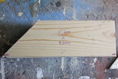 Wooden Barn Star Quilt Pattern - cut using a miter saw