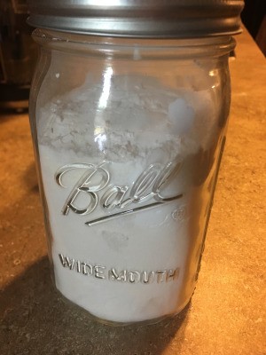 Making Powdered French Vanilla Coffee Creamer - jar of powdered creamer