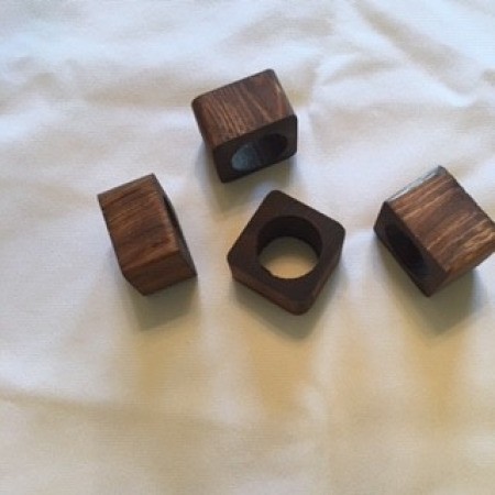 Wedding Reception Table Topper - home made napkin rings