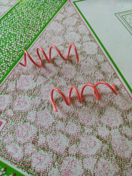 Spiral Paper Clip Earrings - two paper clip long spirals