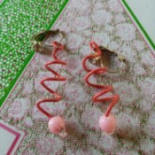 Spiral Paper Clip Earrings - pair of earrings