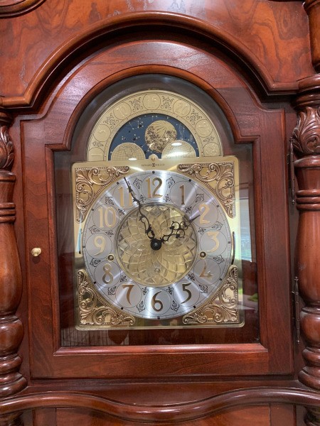 Value of a Howard Miller Grandfather Clock - clock face