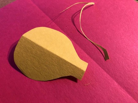 3D Hot Air Balloon Card - while folded clean up the edges to make it symmetrical