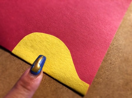 3D Hot Air Balloon Card - use the folded shape to trace the balloon onto three other pieces of colored paper along a fold