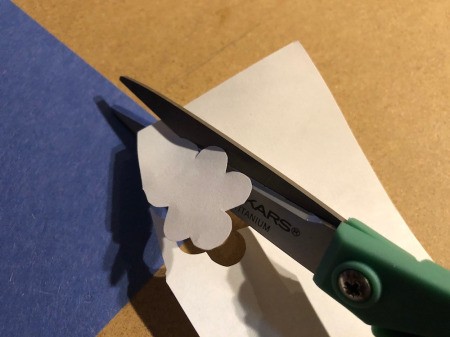 3D Hot Air Balloon Card - cut out some clouds from white paper